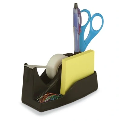Imagen de OIC 96686 Portarollos de sobremesa con organizador escritorio, negro