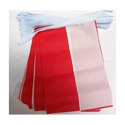 Imagen de GUIRNALDA 4 metros 20 BANDERAS de POLONIA 15x10cm BANDERA POLACA 10 x 15 cm BANDERINES AZ FLAG
