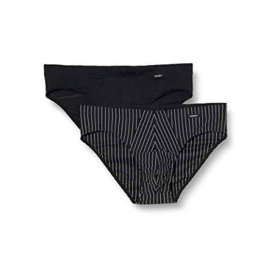 Imagen de Skiny Herren Brasil Slip 2er Pack Micro Multipack Cierre, blackstripe Selection, M 2 para Hombre