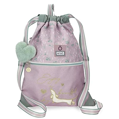 Imagen de Enso Beautiful day Mochila Saco Con Cremallera Morado 35x46 cms Poliéster