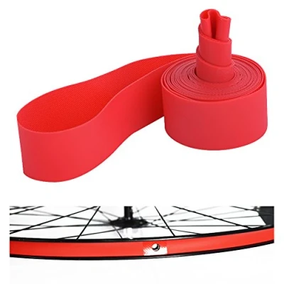 Imagen de VGEBY1 Trazadores de líneas del neumático la Bicicleta, Cinta roja Borde Tira Bicicleta PVC Que se Ajusta a Las Ruedas Montar (26inch)