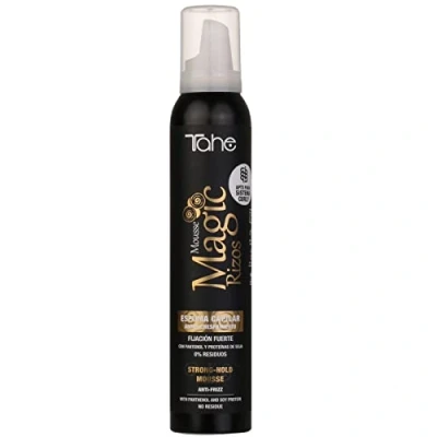 Imagen de Tahe Magic Rizos Espuma de fijación fuerte y flexible antiencrespamiento para todo tipo cabellos, 200 ml