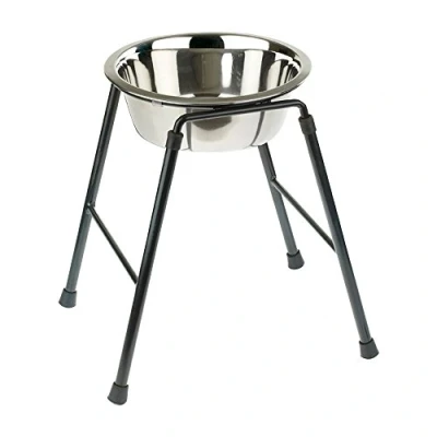Imagen de Classic Caldex Comedero Individual Metálico con Base Elevada, Metal, 2 Unidad (Paquete de 1)
