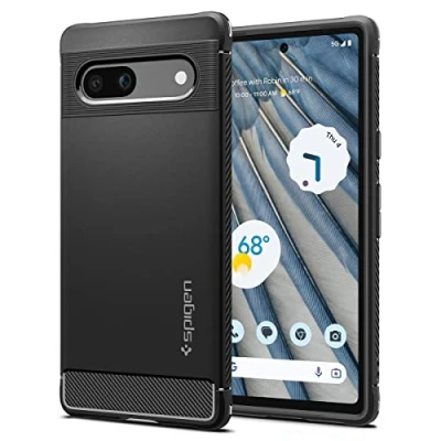 Imagen de Spigen Rugged Armor TPU Back Cover Negro Google Pixel 7A