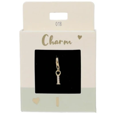 Imagen de Depesche 11785 018 Charms Exprésate Colgante para Collares y Pulseras, Letra I, Dorado, como pequeño Regalo, Multicolor
