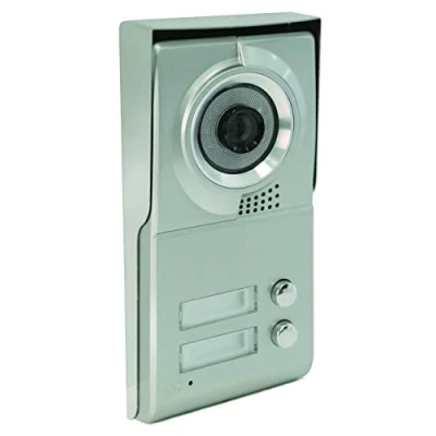 Imagen de SCS Sentinel PMP0013 Placa de Calle con 2 Botones para videoportero colectivo 4 Hilos viviendas, Frontal Aluminio, ángulo visión 110, Titular Etiquetas, 2B1