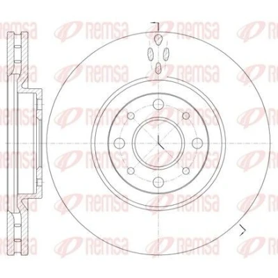 Imagen de REMSA 6734.10 Disco de freno Eje delantero 281, 281 26 4 ventilado FIAT: BRAVO 2, Stilo Hatchback, Multi Wagon, LANCIA: DELTA 3