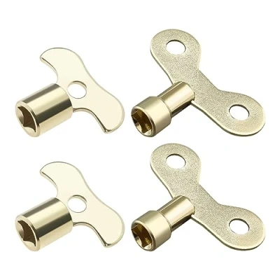 Imagen de Create idea 4 llaves de grifo válvula radiador 6 mm y 7 mm, cuadradas apertura cuadrada, interruptor perilla agua, herramienta multifuncional fontanero para