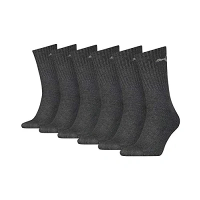Imagen de Calcetines deportivos Puma unisex, pack de 6 pares, 201 anthracite, 39 42