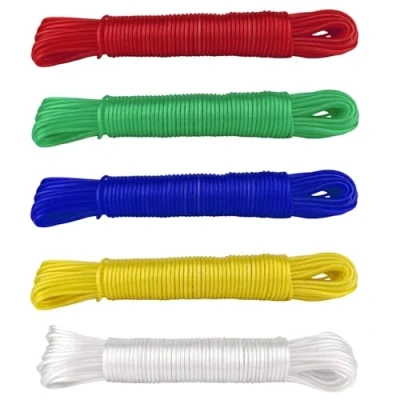 Imagen de IDEA HOME Cuerda de Tendedero Cristal 20 M Resistente para el Hogar, Jardín y Camping, Lavandería Robusta Núcleo Poliéster Revestimiento Plástico, Colores Surtidos