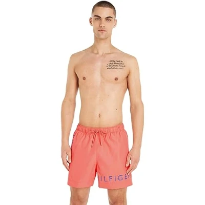 Imagen de Tommy Hilfiger Hombre Bañador largo medio, Naranja (Peach Dusk), XL