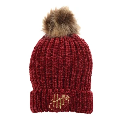 Imagen de Harry Potter Gorro, Gorro Invierno para Niños y Adolescentes, Pom Hogwarts, Accesorios de Invierno, Regalo Adolescentes Rojo