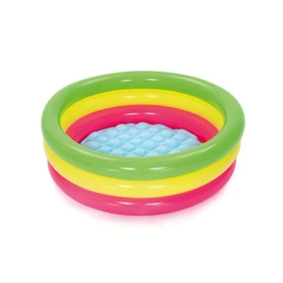 Imagen de BESTWAY 51128 Piscina Hinchable Infantil Summer 70 x 24 cm Estructura 3 Anillos y Suelo Colores Para Niños Mayores de 2 Años Capacidad 41 Litros