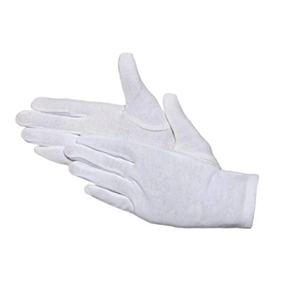 Imagen de Jah 3203 MD Guantes de algodón (12 pares, tamaño 7), color blanco