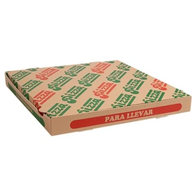 Imagen de García De Pou 100 Unidades Cajas Pizza &#039;Thepack&#039; 330 G/M2 36X36X4 Cm Natural Cartón Ondulado Microcanal