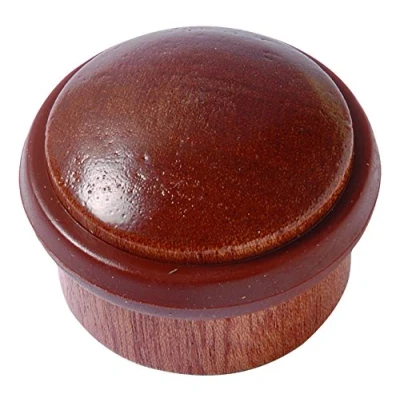 Imagen de Brinox Tope Madera Cilíndrico con Tornillo Invisible, Sapeli, 2.9 x 3.5 cm