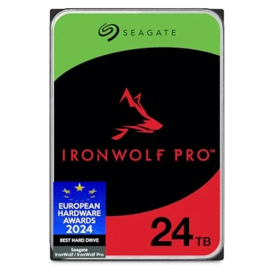 Imagen de Seagate IronWolf Pro 24 TB, NAS Disco Duro Interno, 3.5 Inch, 7200 U/Min, CMR, 256 MB Cache, SATA 6 GB/S, Incl. 3 años Rescue Service, Modellno.: ST24000NTZ02