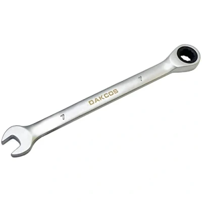 Imagen de DAKCOS Llave combinada de trinquete fija con carraca 7mm, Cr V 72 deintes