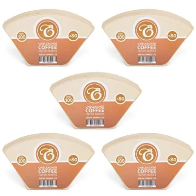 Imagen de Pack de 400 filtros papel Para café Tipo cono Aromaboy Melitta Sin blanquear Tamaño 100