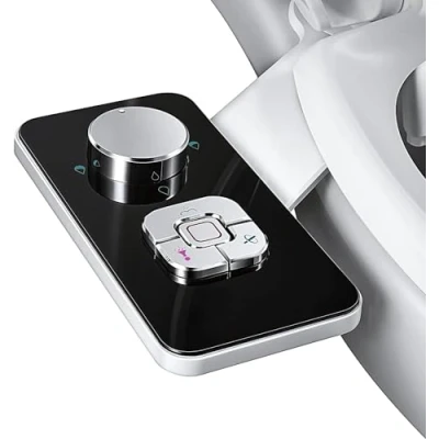 Imagen de SAMODRA Bidet No Eléctrico para Inodoro, Adaptador Doble Boquilla con Chorro de Agua Duchas Higienicas WC