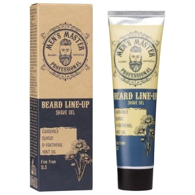 Imagen de Men&#039;s Master Gel para Afeitar y Delinear la Barba el Afeitado con Mentol sin Espuma Hidratante Relajante Cuidado Facial Hombre de Transparente 100 ML