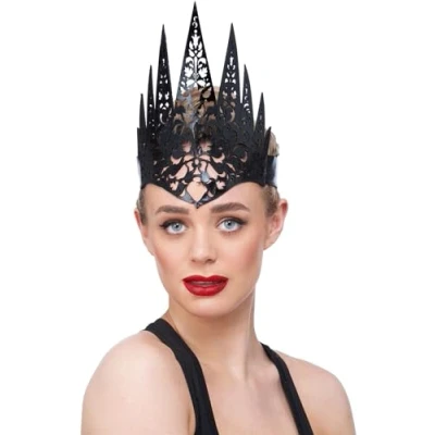 Imagen de Smiffys Diadema de corona reina con filigrana negra