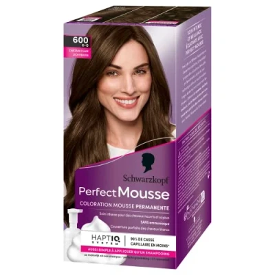 Imagen de Schwarzkopf Perfect Mousse Tinte permanente Color castaño claro 600