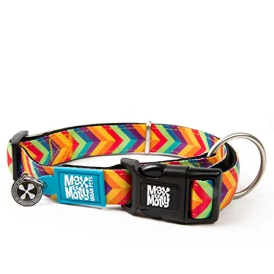 Imagen de MAX &amp; Molly Collar Deportivo de Neopreno Acolchado Ultra cómodo con Etiqueta identificación Inteligente, Summertime L
