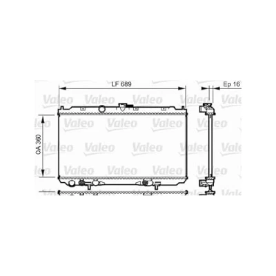 Imagen de VALEO 734706 Radiador, refrigeración del motor Aluminio 360 698 16 sin regulador de refrigerante Aletas soldadas NISSAN: Primera Berlina