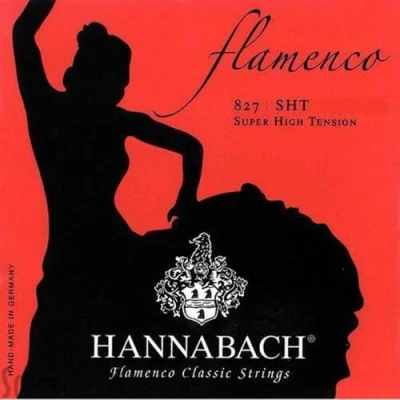 Imagen de Hannabach Cuerdas para guitarra clásica Flamenco serie 827 Super High Tension juego de 3 agudos Made in Germany 8278SHT
