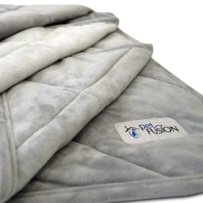 Imagen de PetFusion Premium Plus Medium Dog Blanket (107 x 86 CM). Reversible Gray Micro Plush. [100% poliéster Blando]