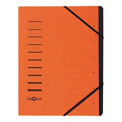 Imagen de Pagna Carpeta clasificadora, 7 compartimentos, color naranja teilig