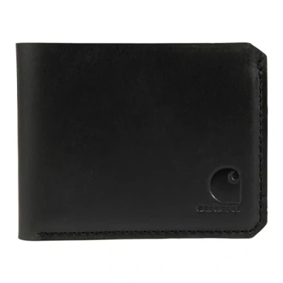 Imagen de Carhartt Cartera de Piel para Hombre, Disponible en Varios Estilos y Colores, Negro (2 Solapas), One Size, Craftsman Carteras Cuero, Disponibles Colores