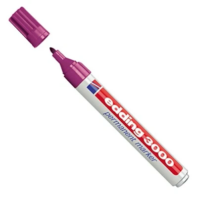 Imagen de Edding 3000 Marcador permanente, punta redonda, aprox. 1,5 3 mm, Rotviolett, 1 unidad
