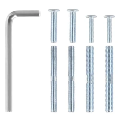 Imagen de Kit de tornillos repuesto para rascador gato, 8 juegos M10 M8 con llave Allen 5 mm (rascador gatos no incluidos)