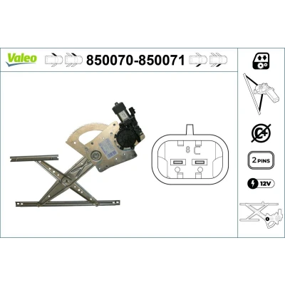 Imagen de Valeo Elevalunas Delante, izquierda eléctrico con electromotor sin función de confort 850070 NISSAN: MICRA 2