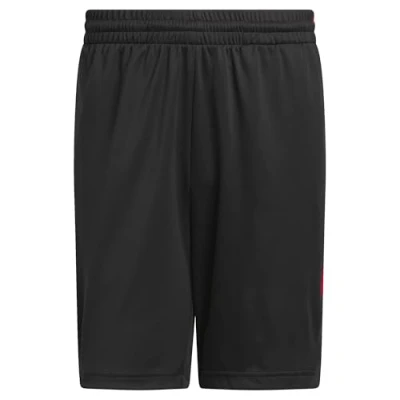 Imagen de adidas Performance 3 Stripes Short Pantalón corto de deporte, Hombre, Talla: Mx9&quot;, Black/better scarlet