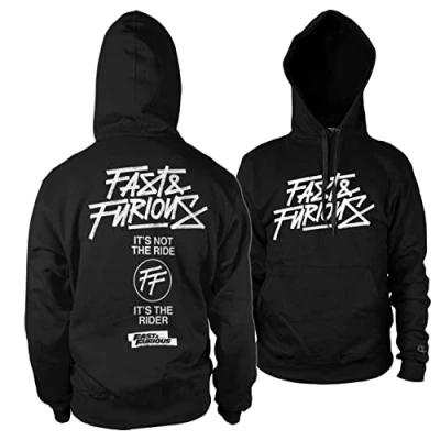 Imagen de Fast &amp; Furious Licenciado Oficialmente Rider Sudaderas con Capucha (Negro), Medium