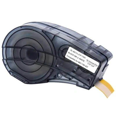 Imagen de Cinta para etiquetadora compatible Brady M210 LAB M211 Etiqueta de vinilo recarga M21 750 427 19,1 mm x 4,27 m Phonillico®