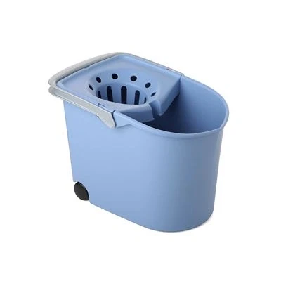 Imagen de Tatay Cubo de Fregona con Ruedas, PP, Libre BPA, Escurridor por Presión, Asas. Fabricado en España. Color Azul