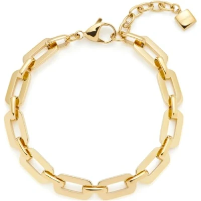 Imagen de Leonardo Jewels Orfea 024280 Pulsera para mujer de Acero inoxidable en color dorado con cierre mosquetón, longitud: 18 cm, inoxidable, No es una piedra preciosa