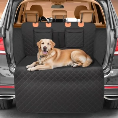 Imagen de Gimars 190x105cm Protector Maletero Coche Perros con Protección Parachoques Extendido y Lateral, Impermeable Antideslizante Resistente a Los Arañazos Funda Coche, Universal para SUV Camión