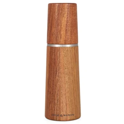 Imagen de Cole &amp; Mason H322222 Marlow Acacia Molinillo de Sal, Precision+/Molienda Ajustable, Madera Acacia, 185mm, Incluye 1 x Molino