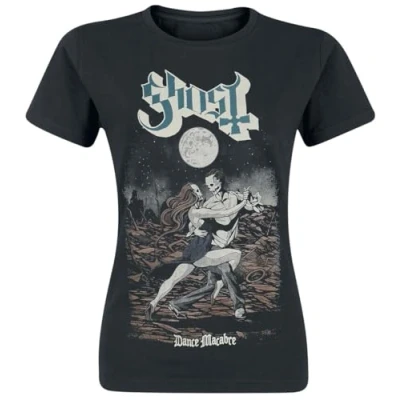 Imagen de Ghost Dance Macabre Mujer Camiseta Negro S 100% algodón Vorne Bedruckt Regular