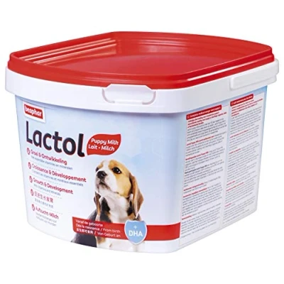 Imagen de Beaphar LACTOL Leche de fórmula para Cachorros en Polvo, enriquecida con DHA, Fuente proteínas, sin destetar, Hembra gestante o lactante y Perro Anciano Enfermo,
