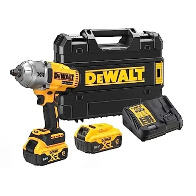 Imagen de DEWALT DCF900P2T QW Llave de impacto a batería XR 18V, Par apriete 1.396 Nm y afloje 1.898 Nm, Incl. 2 baterías 5.0Ah, cargador caja T STAK