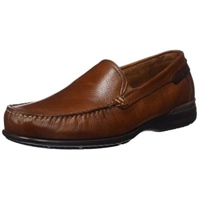 Imagen de Fluchos Mocasín de Hombre Orion 8682 Tornado Negro Piel Cierre con Elásticos Color Marrón Talla 39