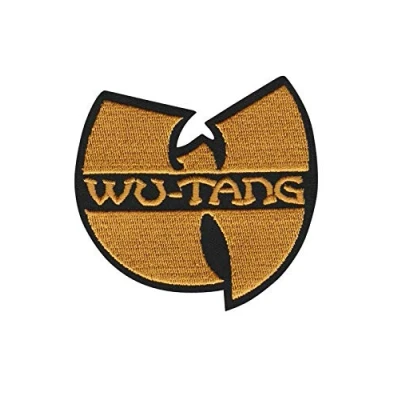Imagen de Wu Tang Gold Hip Hop parche patch bordado con logotipo para planchar de hierro en apliques