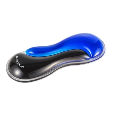 Imagen de Kensington K62439WW Reposamuñecas Slim Duo Gel para Ratón y Trackball, 192 x 72 22 mm, Alfombrilla Ergonómica, Evita Sobrecargas Molestias, Compatible con Ratones Trackballs, Negro/Azul