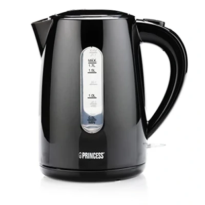 Imagen de Princess 236017 Hervidora, volumen 1.7 L, Adecuada para personas zurdas y diestras con la base de 360 grados, protección contra ebullición en seco válvula escape vapor, 2200 W